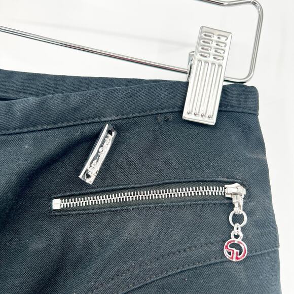 St. John Sport Womens Preppy Zip Ankle Wide Leg Dress Trouser Pants Size 6 Black - Picture 2 of 8